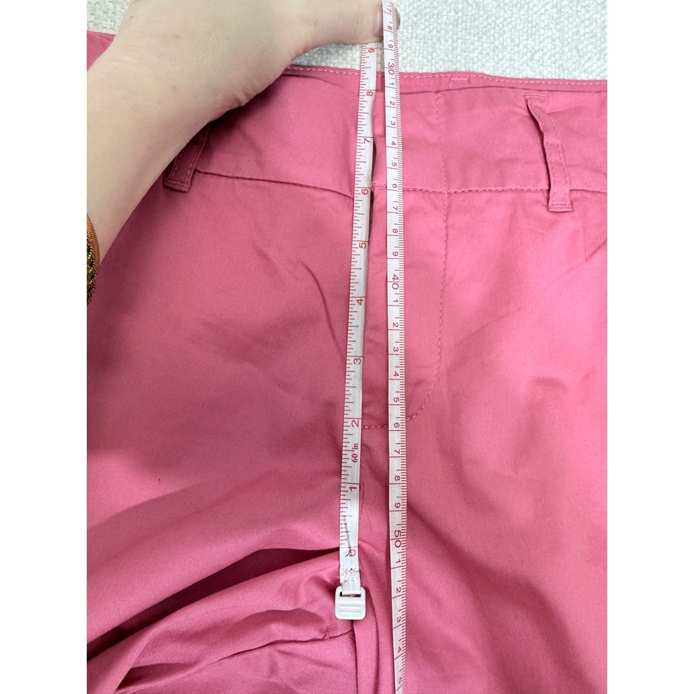 Kut from the Kloth Pink Crop Trouser Pants Womens Size 8 Straight Leg Mid Rise - Picture 3 of 6